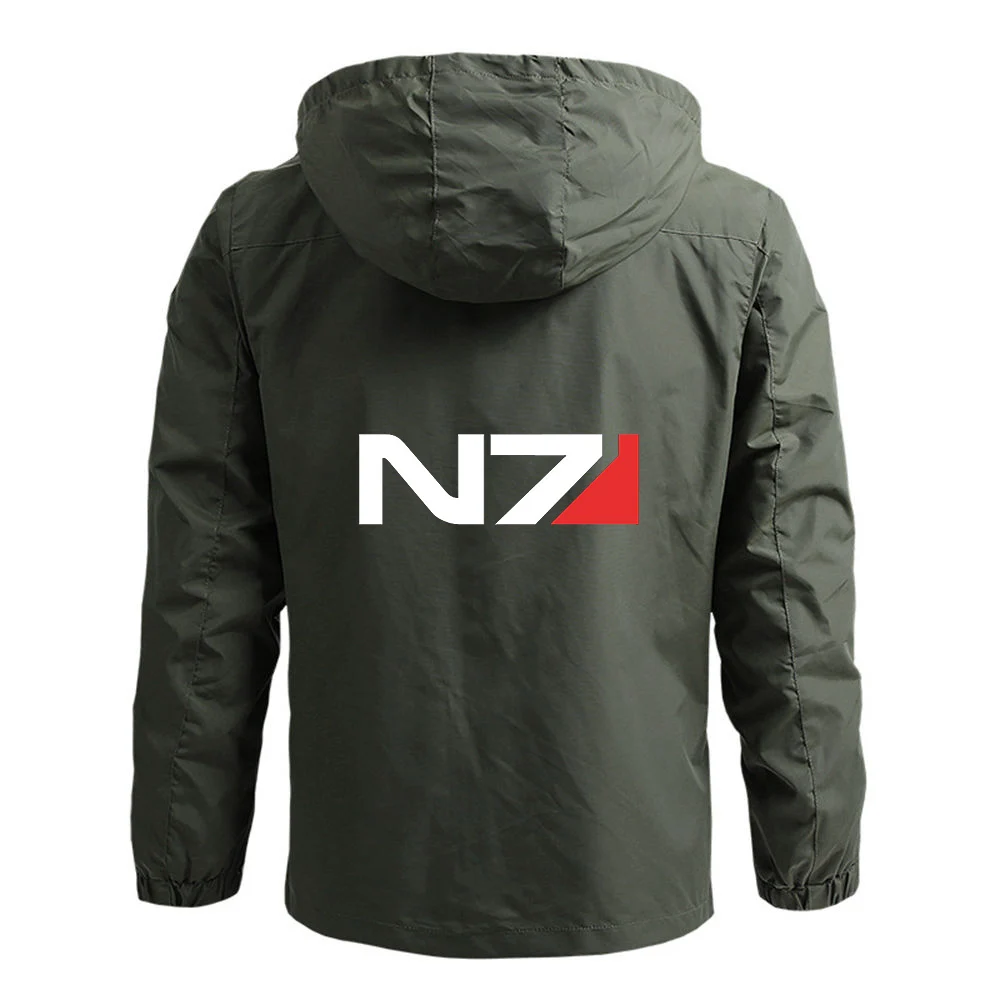 2024 N7 Mass Effect Logo New Men Spring And Autumn Thin Classic Printing Comfortable Casual Simplicity Trench Coat Tops