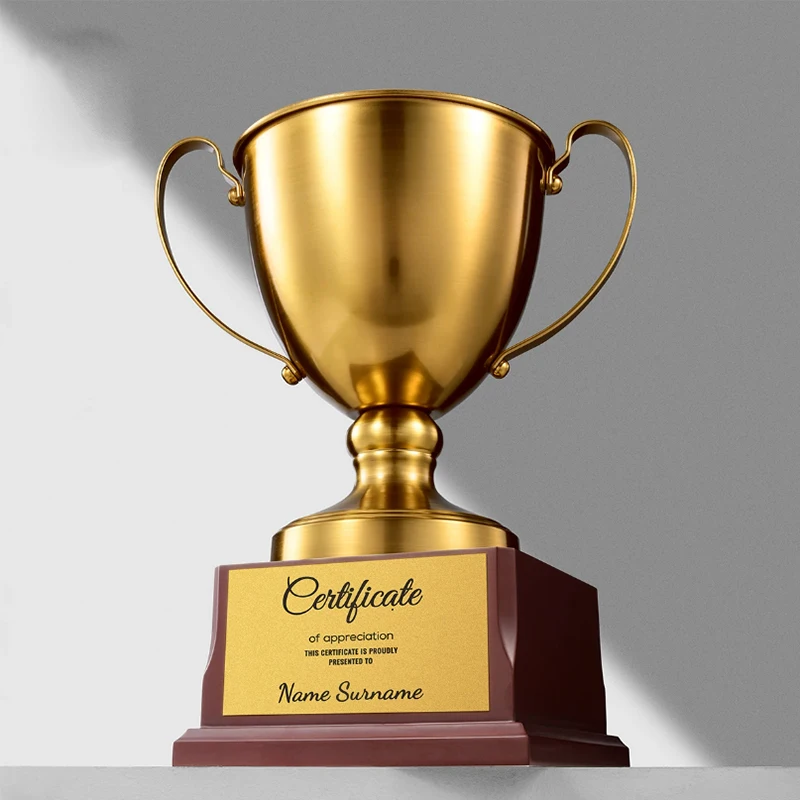 Customizable Large Metal Trophy Award Creative Champion Employee Recognition Team Competition Commemorative Customization