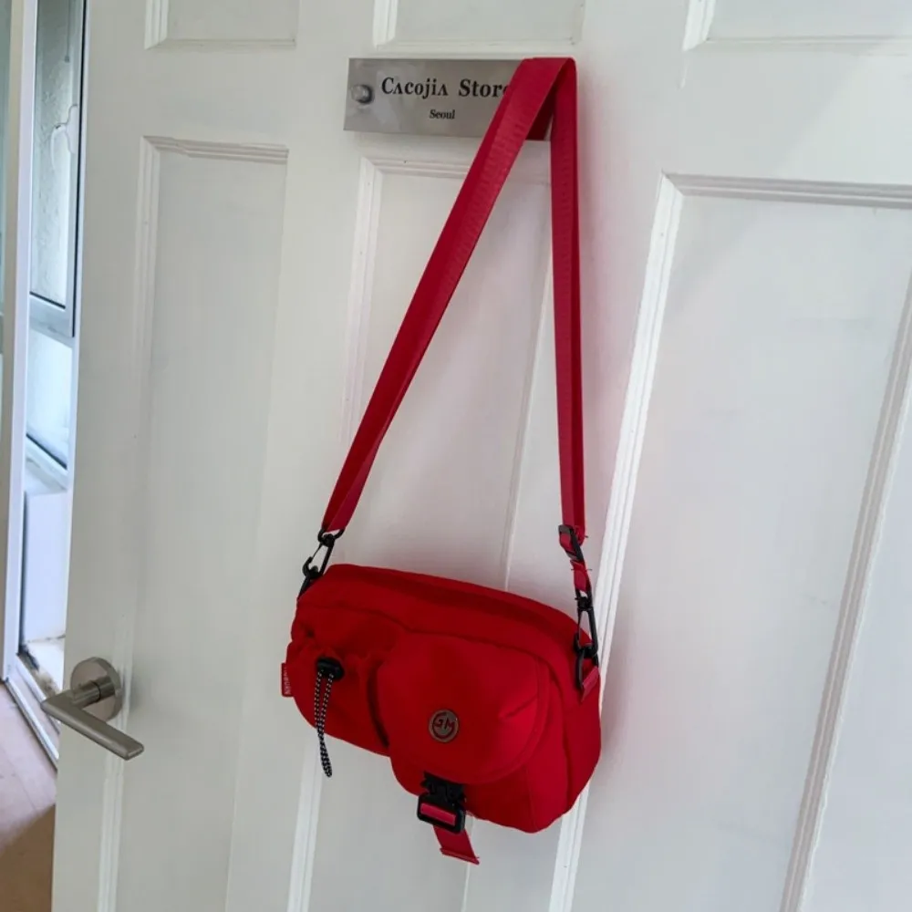 

Ins Style Solid Color Light Weight Bag Multipocket Adjustable Strap Nylon Cross Body Bag Casual Leisure Women's Handbags Travel