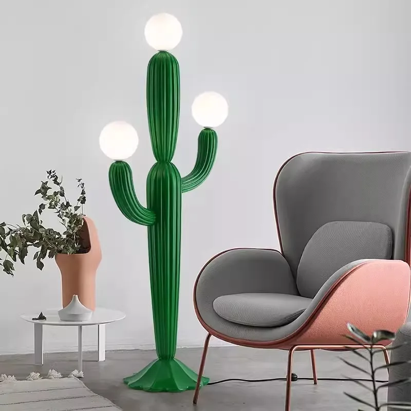 Cactus Floor Lamp Modern Simple Living Room Sofa Side Decorative Light Nordic Cream Wind Outdoor Network Red Atmosphere Lamp