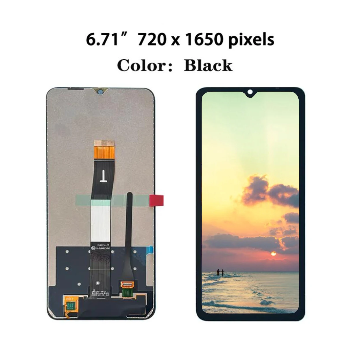 6.71\'\' For Xiaomi Redmi 12C LCD Display LCD Touch Screen Digitizer Assembly For Redmi 12C 22120RN86G Repair Parts 100% Tested