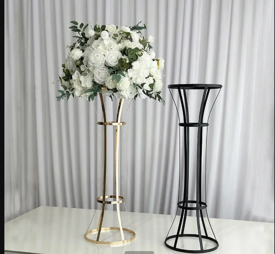 Vergoldeter Blumenständer 90 cm hoch für Hochzeitstischdekorationen – Detail 7