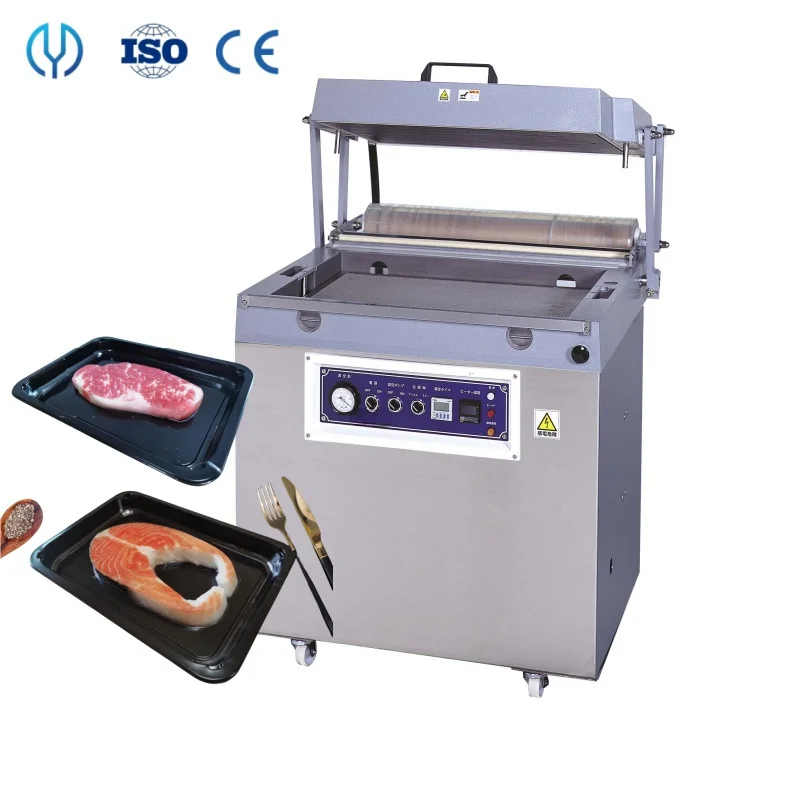 

High Efficient Steak Vacuum , Disposable Fresh Food Tray Body Packaging Machine Multi Functional