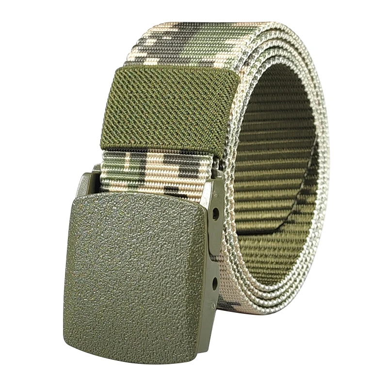 

Новые камуфляжные нейлоновые ремни унисекс, модные ремни с пластиковой пряжкой, легкий трендовый мужской ремень, уличный повседневный мужской и женский джинсовый ремень