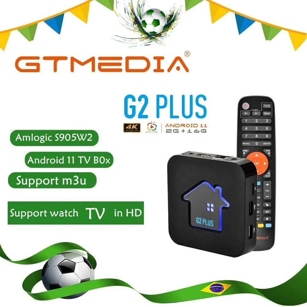 ТВ-приставка GTMEDIA G2 plus, android 11, Ultra HD, 2 + 16 ГБ, WIFI