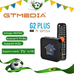 GTMEDIA-Dispositivo de tv inteligente G2 plus, decodificador con android 11, 4K, Ultra HD, 2G, 16G, WIFI, reproductor multimedia, URL M3U