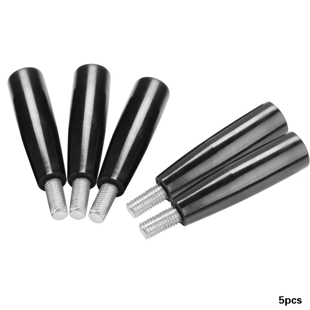 5PCS Nuts Included Revolving Handle M10 Threaded Fit Mirror-Polished Surface Thread Milling Handle Withstands High Temperatures