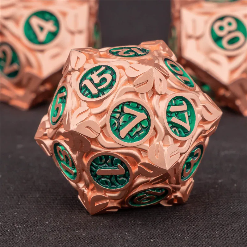 

KERWELLSI Tree Root Dnd Metal Dice Set D&D, D+D Polyhedral Dice For D dnd D Dungeon and Dragon Pathfinder Role Playing Game Dice