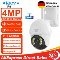 4MP HD 2.4Ghz WiFi outdoor PTZ camera Night Vision Two-way Audio Human Detection and Auto Tracking Home Security Camera