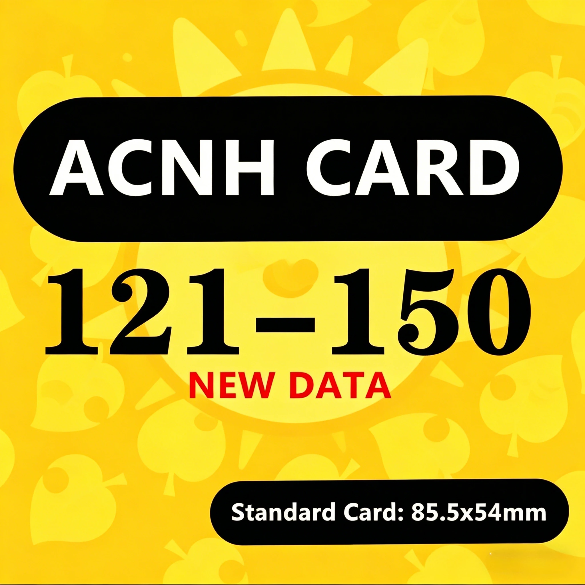 ACNH Card NFC Delicate Crafted Cards 121-150 Rich Detail Display Comfort Grip Small Play Cards 85.5x54mm