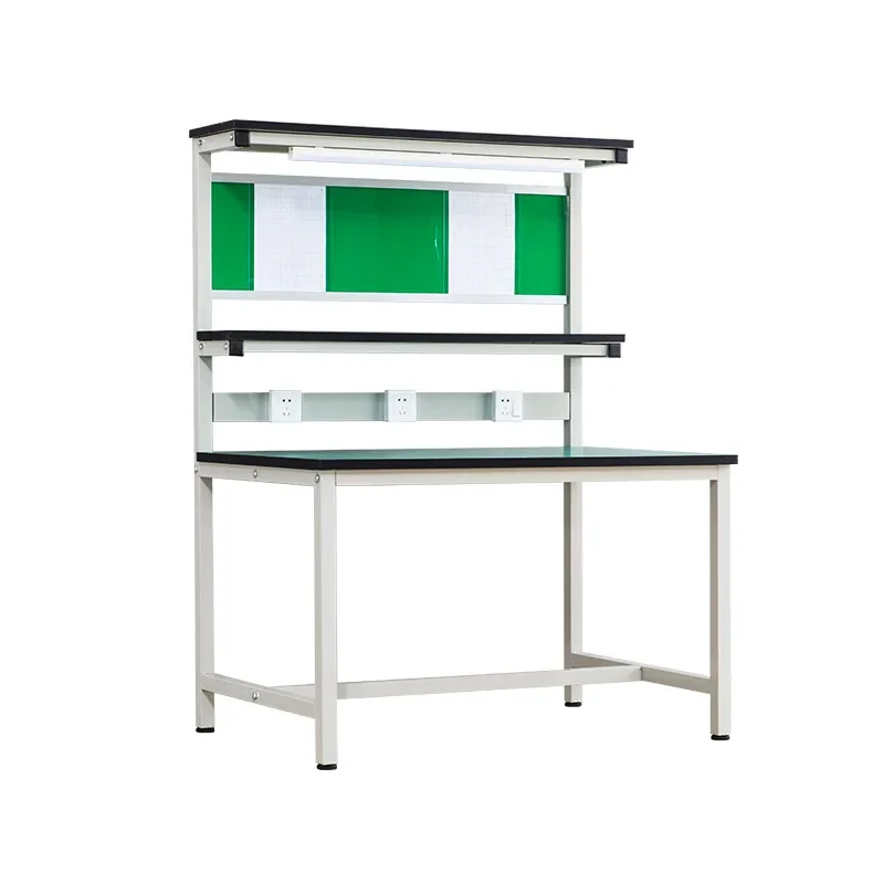 

Anti-static workbench workshop with lamp maintenance console, three-layer light signboard packing table