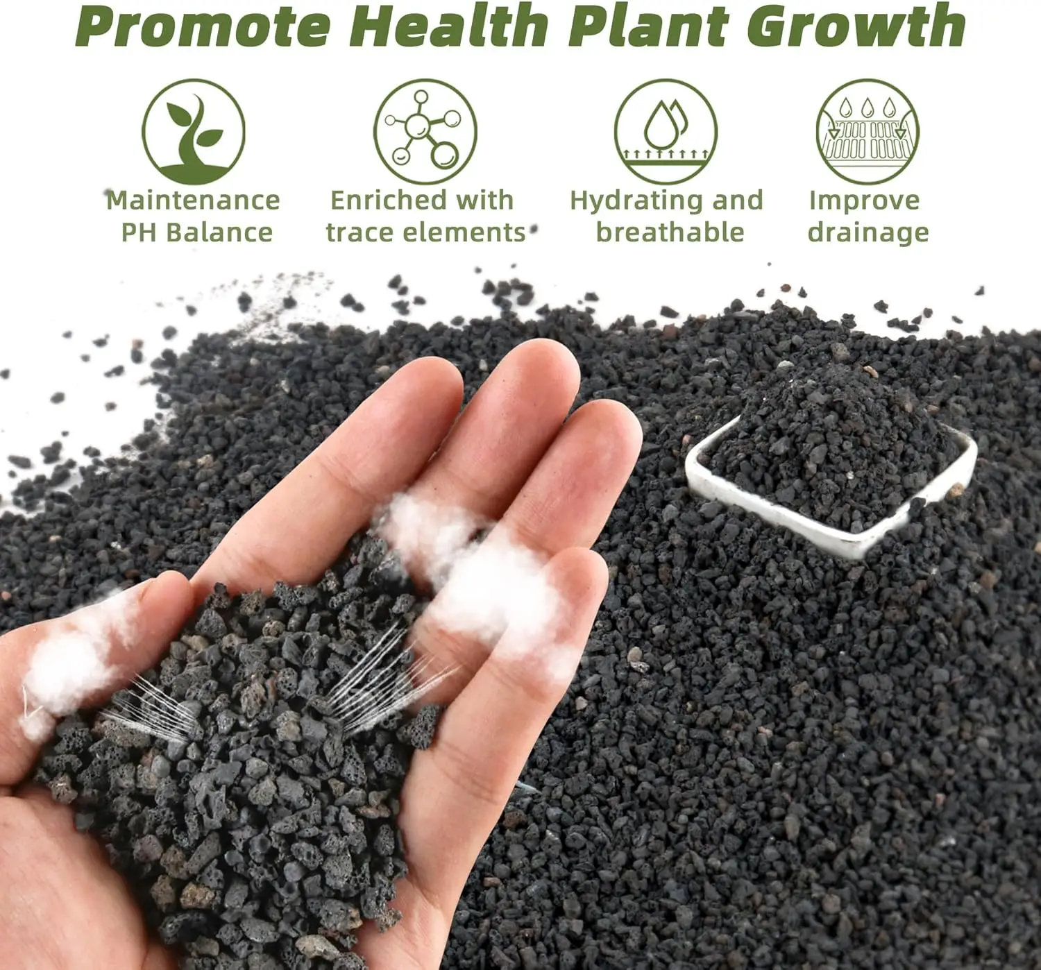 3lb Black Aquarium Filter Media, Decorative Aquarium Stones 3–5 Mm, Porous Structure, Potted Plant Cover Promotes Root Growth Of Plants, Aquarium Landscapes, Ideal For Filling Plant Vases And Enhancing Outdoor Decorative Aquariums