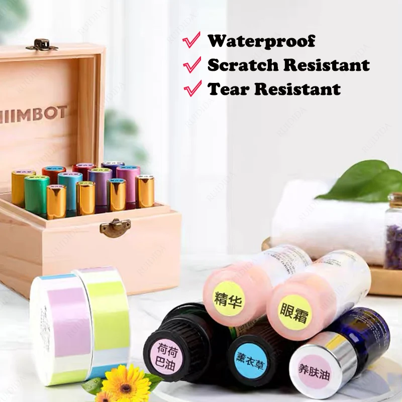 Niimbot D11/D101/D110/H1/H1S/D11Pro Circular Cosmetic Sticker Beauty Price Tag Waterproof Round Sticky Note Storage Label Paper