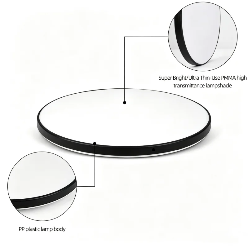 Modern Ultrathin Ceiling Light, 28/40W LED Blubs Waterproof Dustproof Minimalist Style Round 37cm Downlight Living Room Bedroom