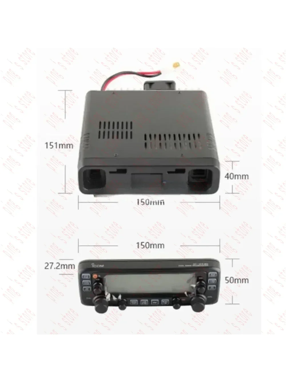 ICOM IC-2730E Mobile Radio Dual Band VHF 137-174MHz UHF 400-470MHz 50W FM Transceiver Walkie Talkie Car  Repeater Scrambler