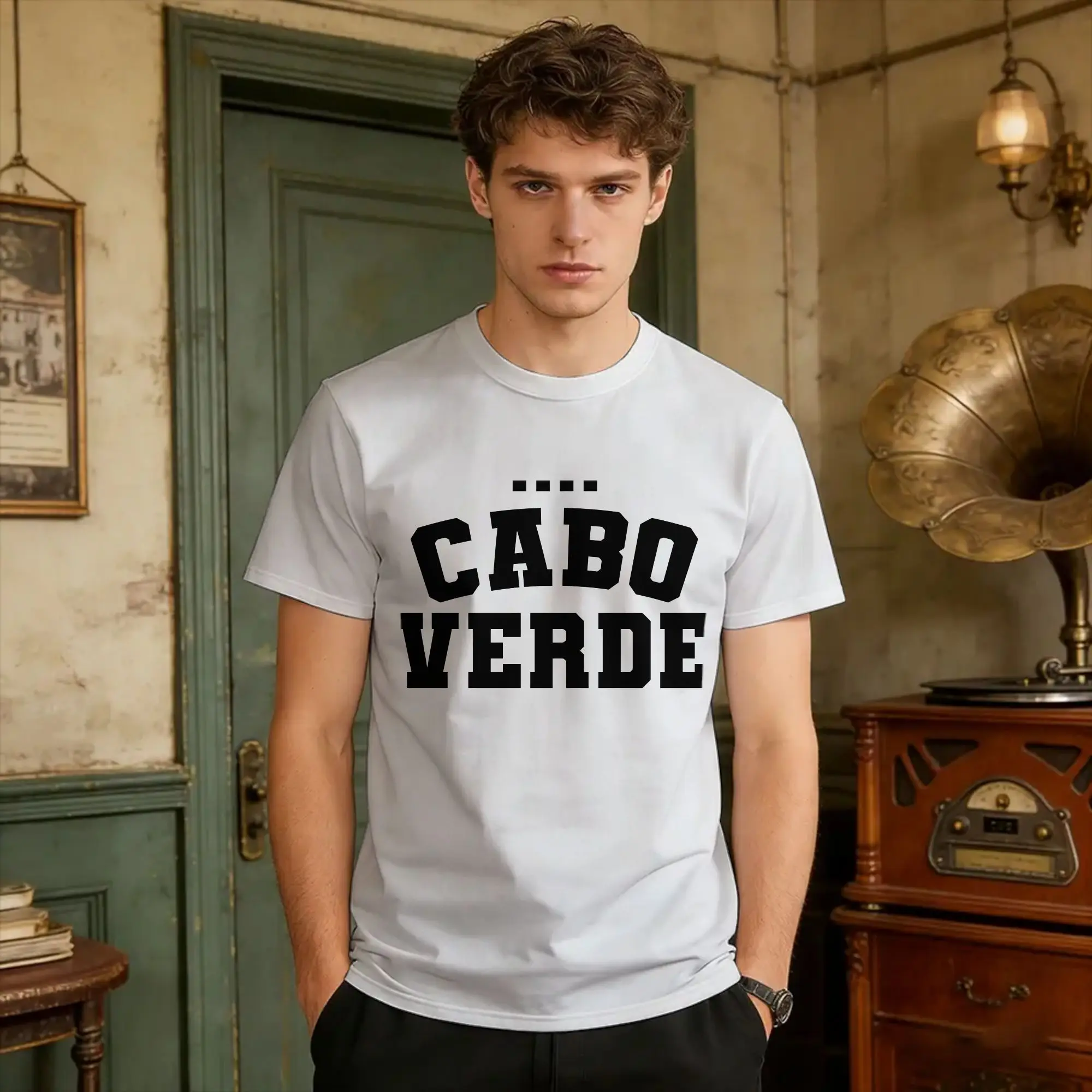 Cape Verde  T Shirt Summer Cabo Verde Hip Hop T-Shirts Pure Cotton Crewneck Oversized Clothing Short Sleeves Streetwear Tshirt