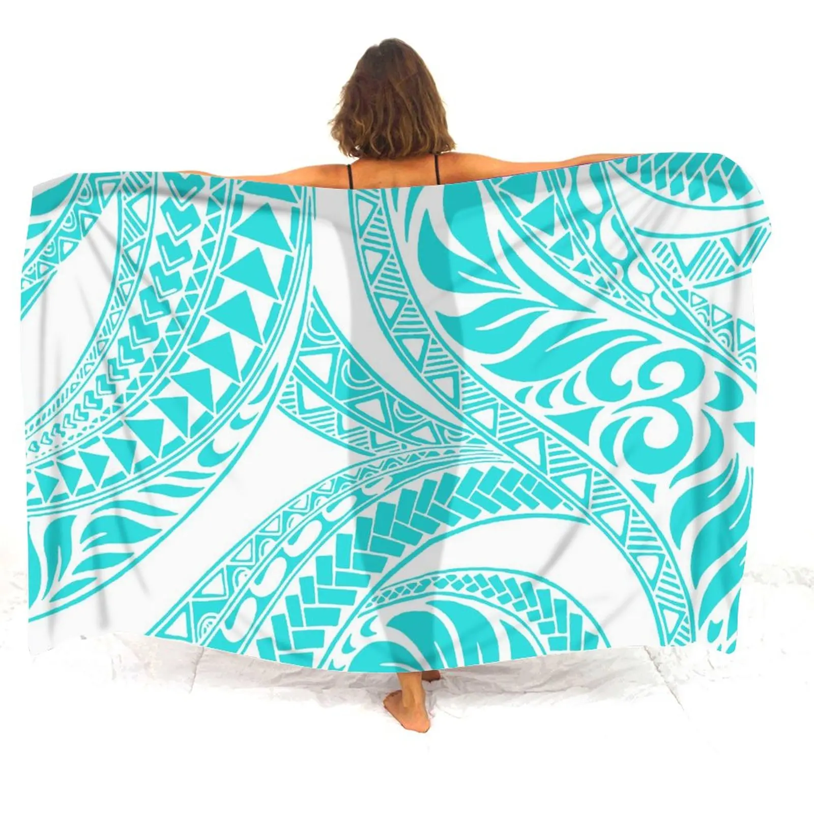 Cappotto Bikini Sarong Party Sarong Polynesian Art Print Sarong Ladies Beach Wrap sciarpa a vento 2023 Summer beachmare Sarong