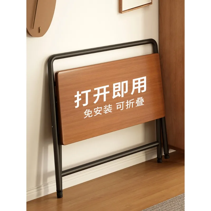Movable Foldable Desk Multifunctional Computer Bedside Table Simple Study Dining Table for Rental House Household Use
