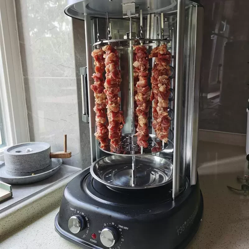 

Коммерческие алюминиевые электрические грили и сковородки для барбекю с вертикальным вращением и горшком