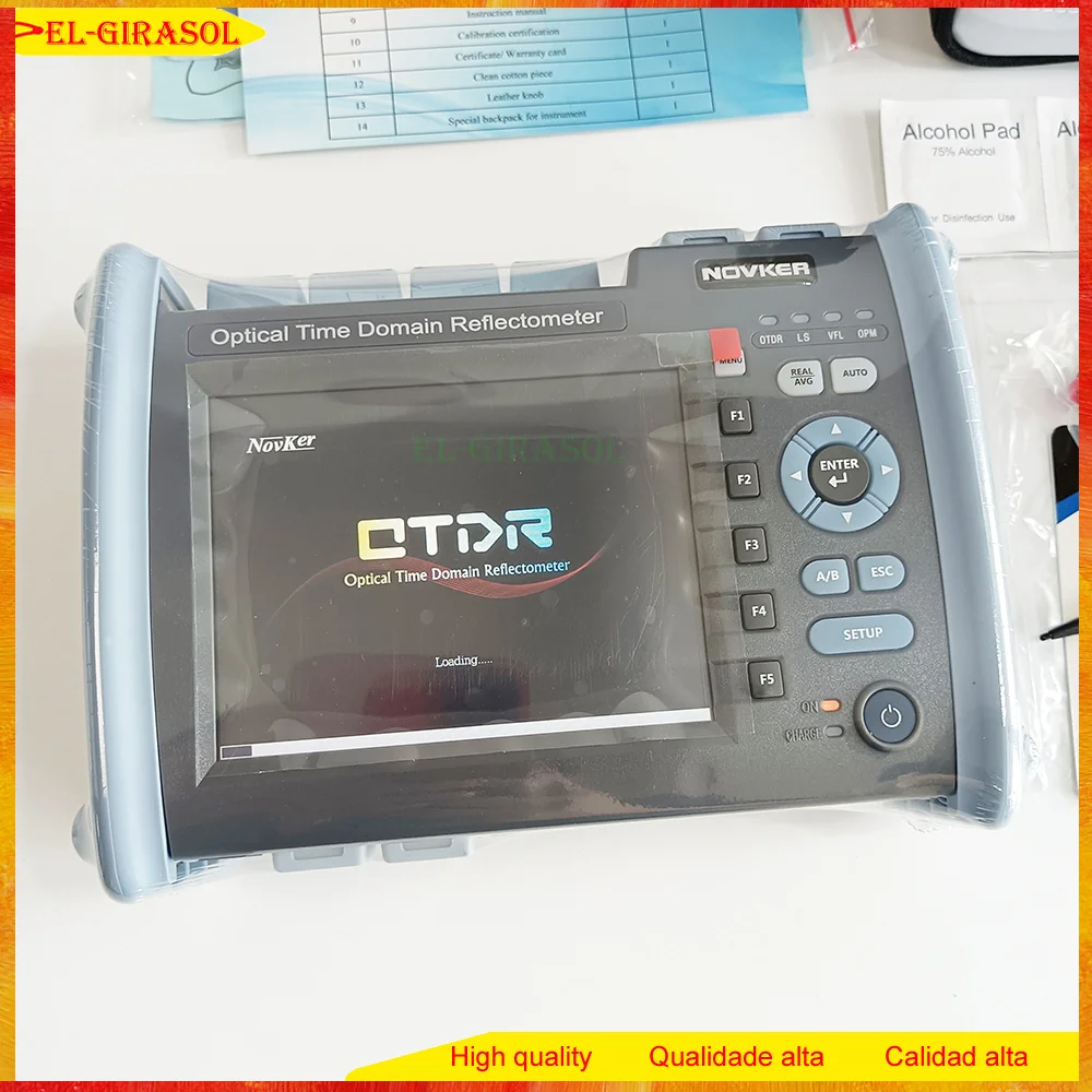 100% New OTDR NK6000 850/1300/1310/1550nm 26/28/37/35dB Optic Fiber 80KM And SM&MM Tester With OPM VFL Light Source Event OLT