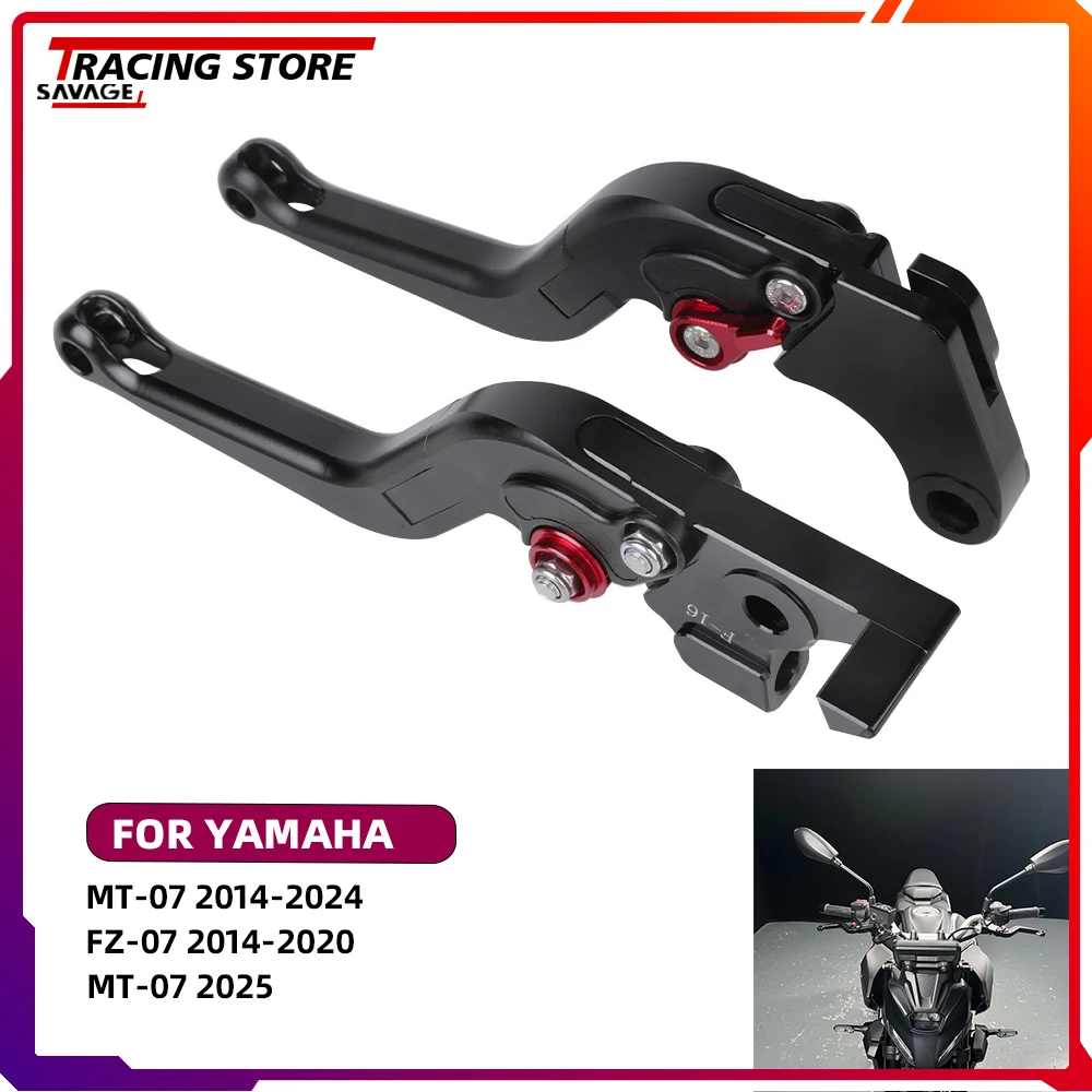

2025 Motorycle Short Adjustable Foldable Handles Brake Clutch Levers For Yamaha MT-07 FZ-07 MT07 FZ07 MT FZ07 Hand Control Kit