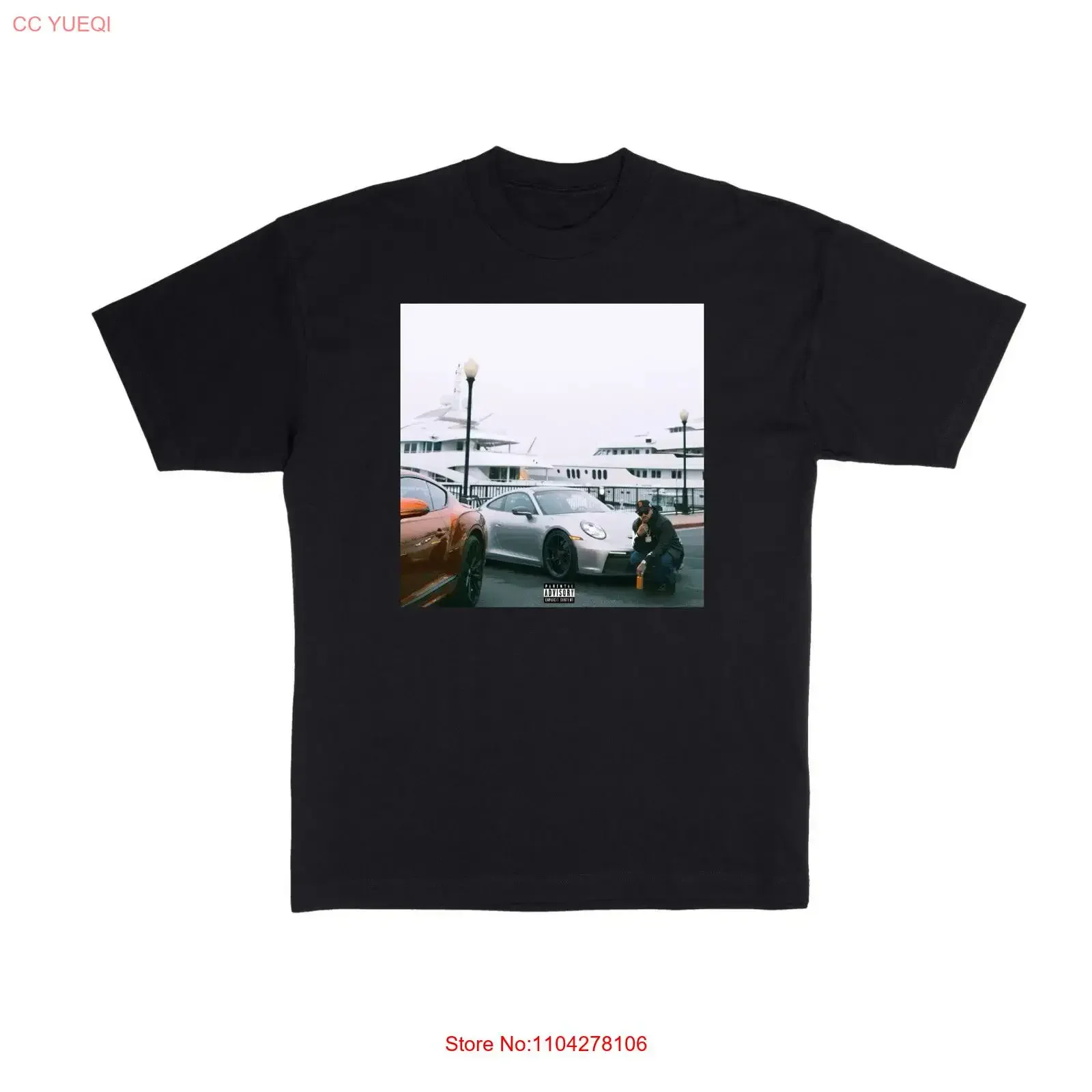 Larry June Spaceships on the Blade Album T Shirt New S 5XL 2025 Organic vintage Washed designer clothes streetwear graphic Soft