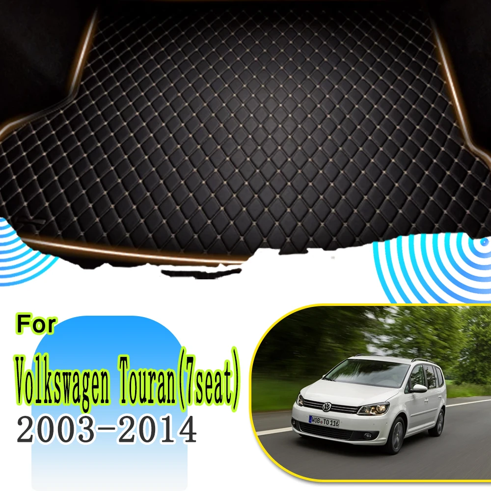 

Car Rear Trunk Mats For VW Volkswagen Touran 1T 2003~2014 7seat Leather Pads Car Matt Tray Carpet Muds Car Accessories Interior