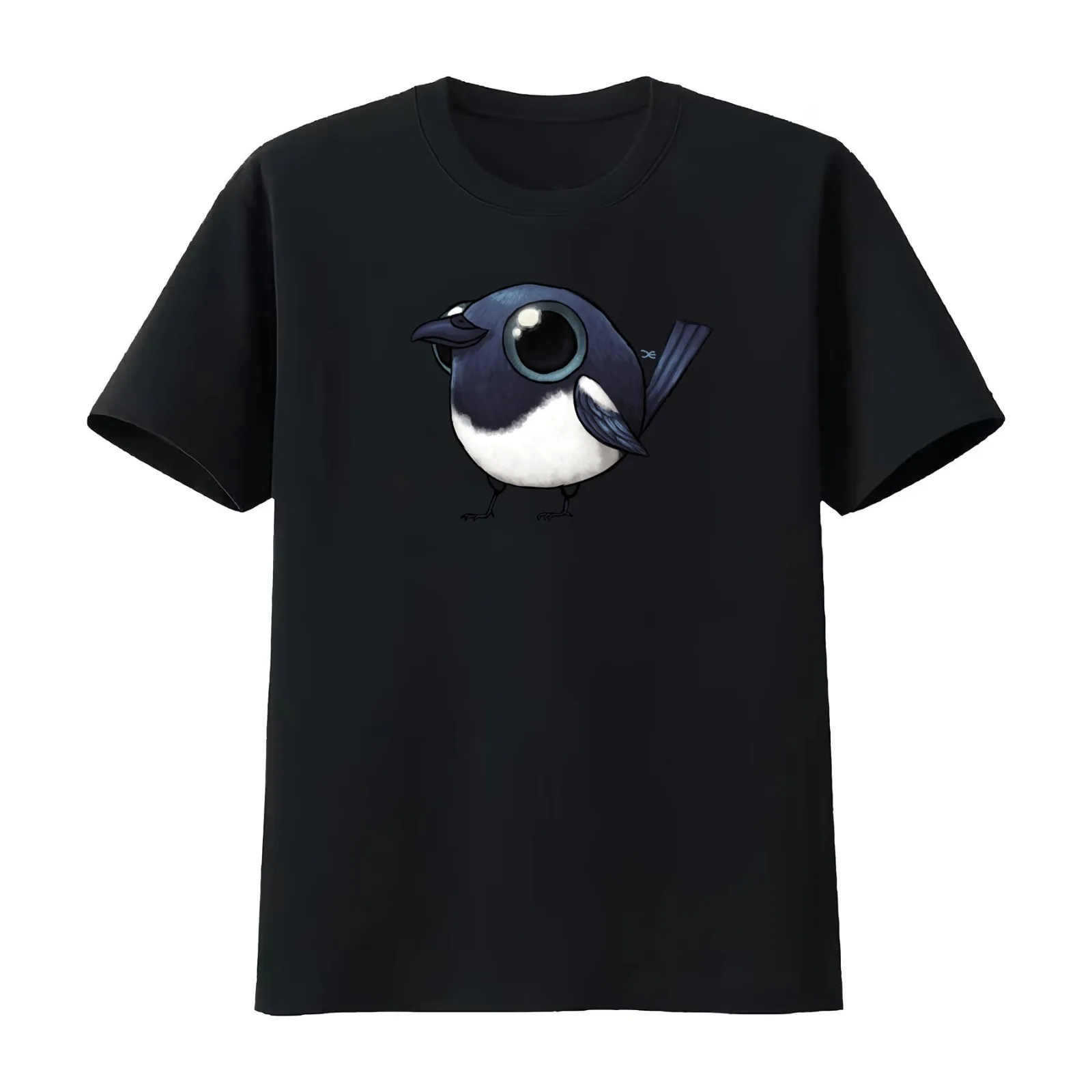 Cute Fat Magpie T-Shirt Summer Casual Cotton Tee Oversized Streetwear Tops Vintage Graphic Print Loose Fit Short Sleeve
