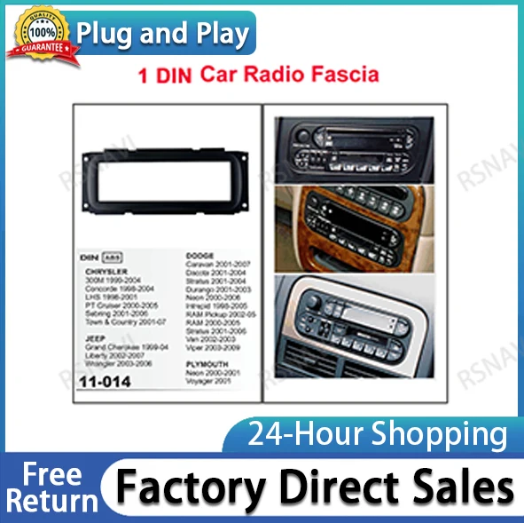 1 Din Car Radio Stereo Face Facia Surround Trim Frame Kit For CHRYSLER/JEEP/ DODGE/PLYMOUTH