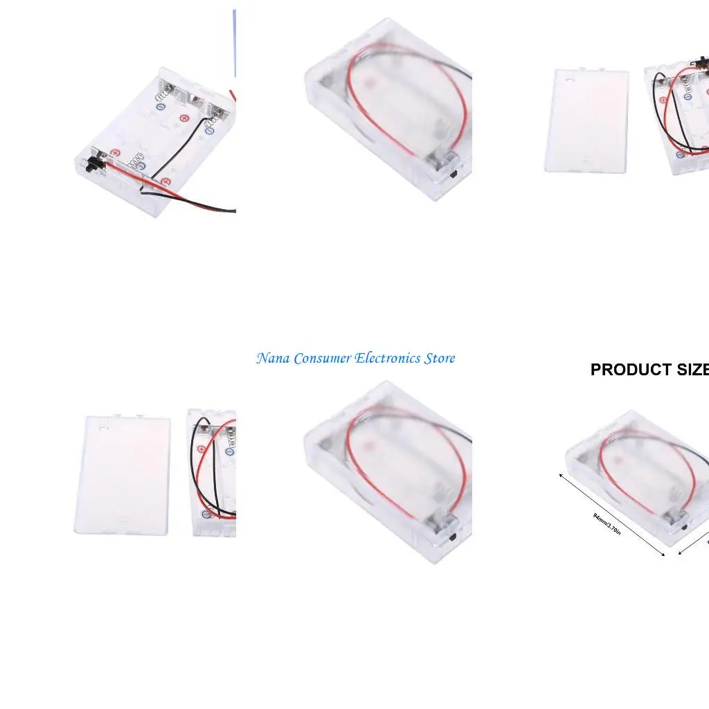 

G7NE Battery Storage Case 18650 Battery Enclosure With Switcher, 14cm Cable Wire, For Factory & Individual Electronics Use