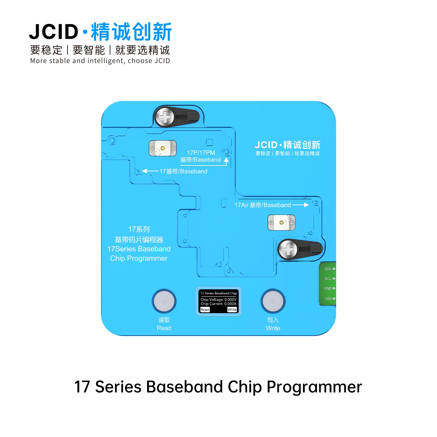 JCID 17 Series Baseband Chip Programmer for iPhone 17 17Plus 17Pro 17Pro Max No Chip Removal Needed Intelligent Monitoring
