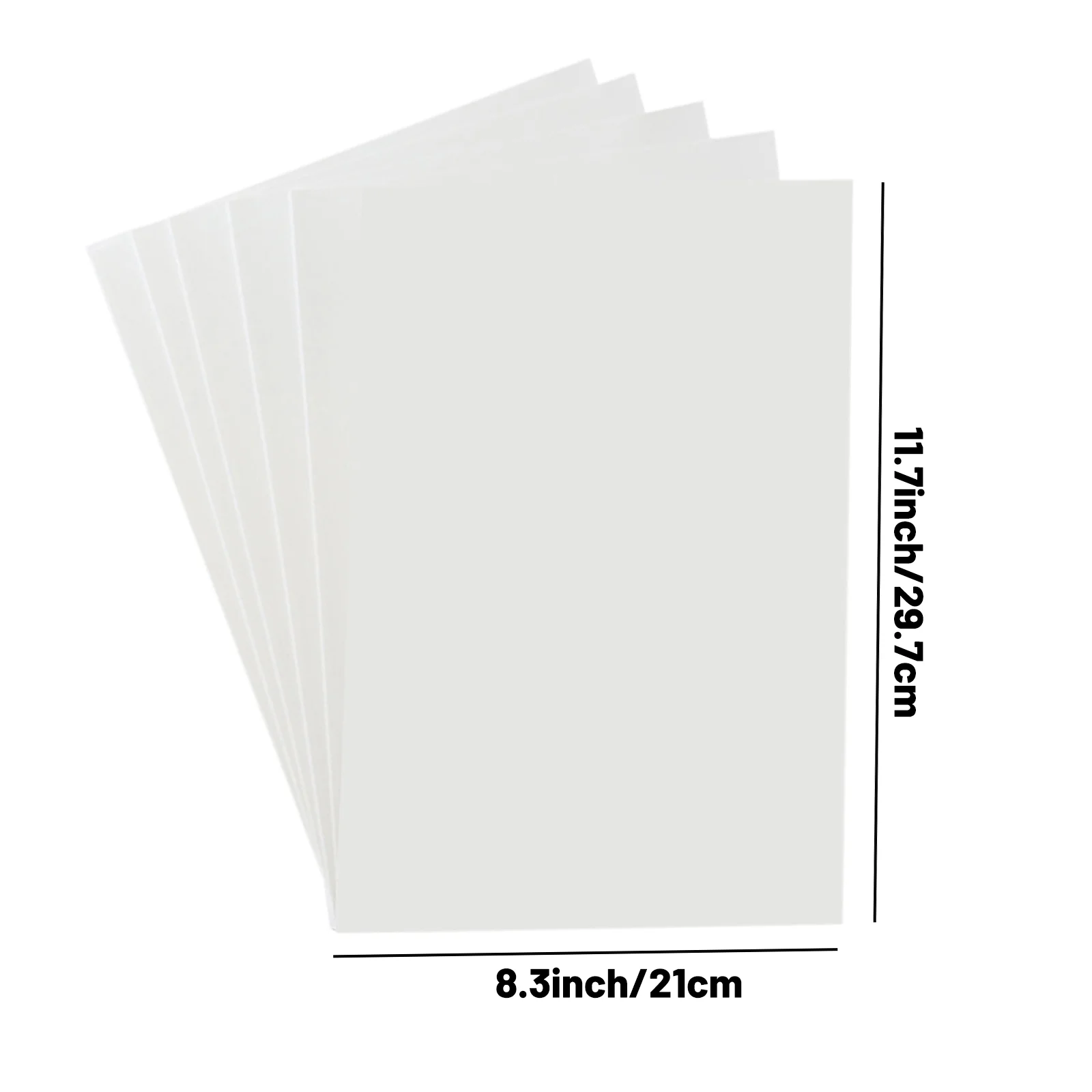 5 Sheets A4 Size Laser Waterslide Decal Paper Sheets Transparent Clear Water Slide Paper for Laser Printer