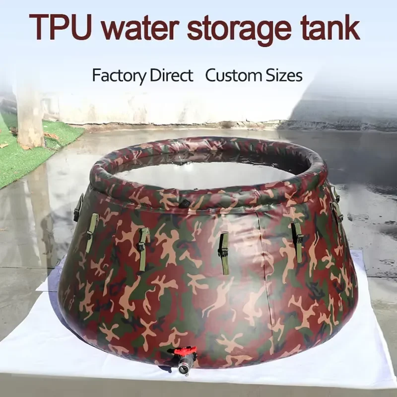 Portable Pressure-resistant Wear-resistant Mobile Soft TPU Foldable Eco-Friendly 2T Capacity Water Tank