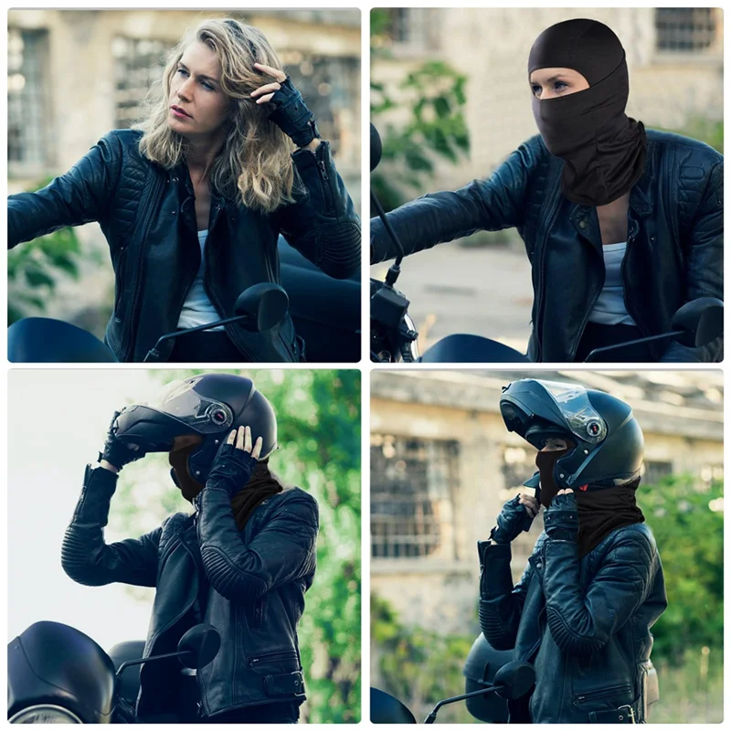ABJL-Black Ski Mask For Men And Women, UV Protection Mask, Suitable For Motorcycles And Snowboards Durable Easy Install Easy To