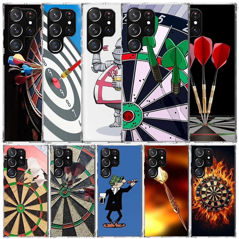 Darts Aesthetics Wire Target Soft Cover for Samsung Galaxy S25 Edge S26 S24 S23 Ultra Phone Case S22 S21 Plus S20 FE Print Patte