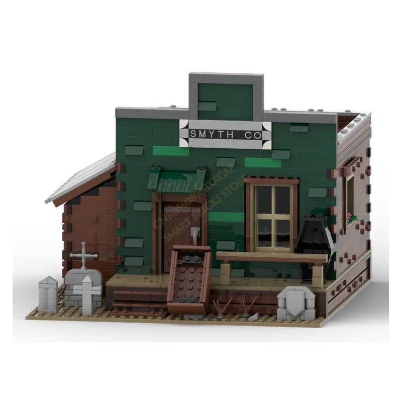 ตัวต่อโมเดลโบสถ์ตะวันตก สำนักงานนายอำเภอ สถานีรถไฟ บ้านพักตากอากาศ ชุดของเล่นสะสม ของขวัญวันเกิด วันคริสต์มาส