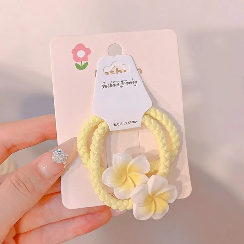 

Hair Rope Plumeria Flower Hair Clip Hair Accessories Hair Clip Egg Flower BB Clip Yellow Mini Hair Claw Flower Barrette
