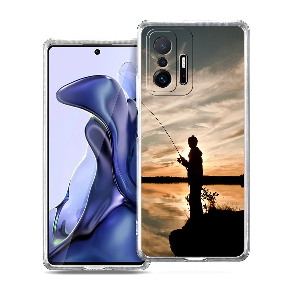 fishing Phone Case For Xiaomi Mi Poco X6 X5 NFC X3 F6 F5 Pro F4 F3 15 14T 14 13T 12T 12 13 Lite 11 Clear Cover