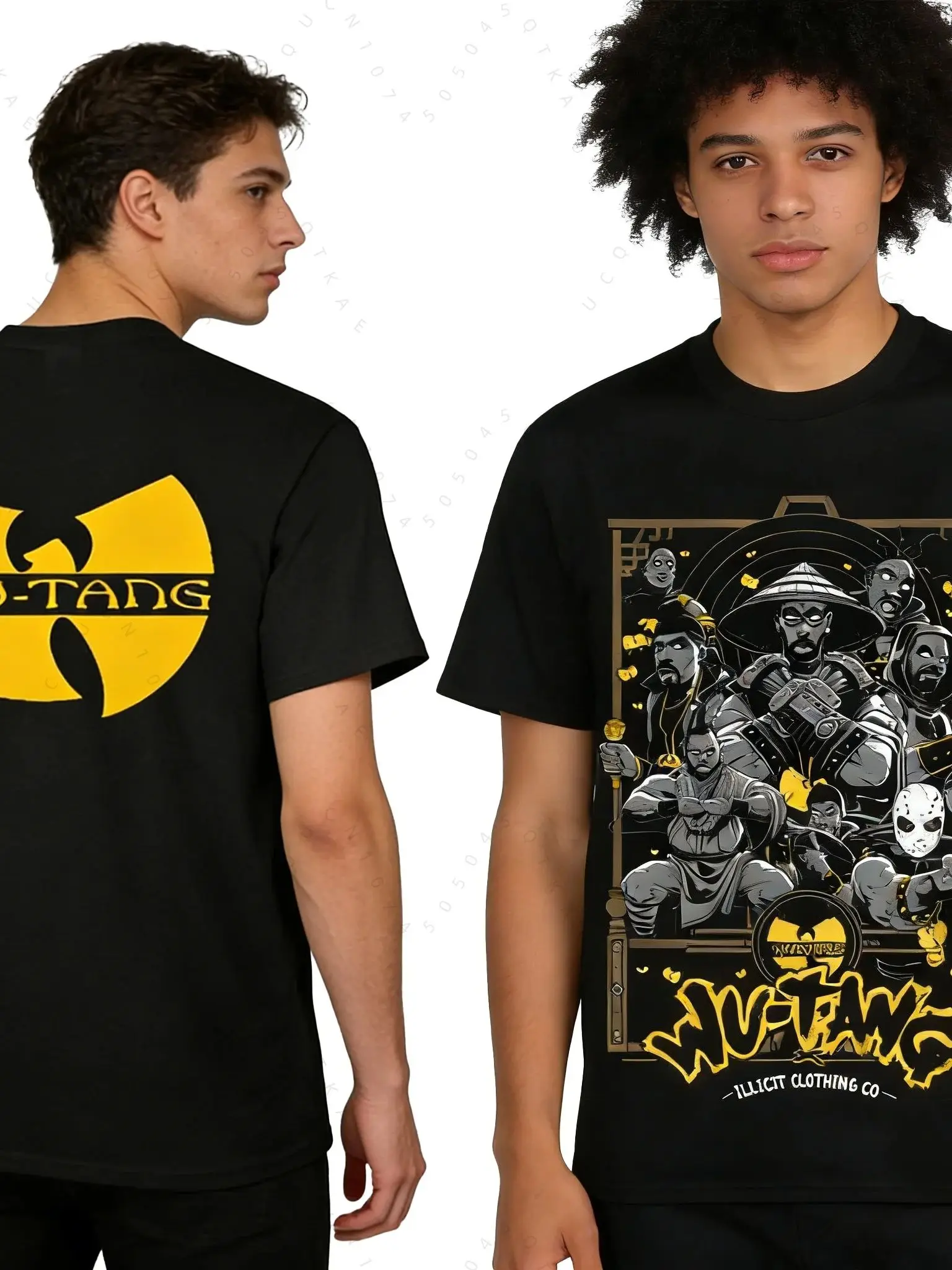 WU-TANG Clan Album Poster Peripherals Gedrukte T-shirts Klassieke Straat Hip Hop Muziek Mode Tee Mannen Vrouwen Oversized Harajuku Top - afbeelding 2