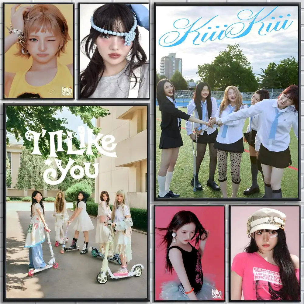 kiiikiii K-KPOP kiiikiii Poster posters for bedrooms and living rooms—high-definition cartoon movie-themed wall art.