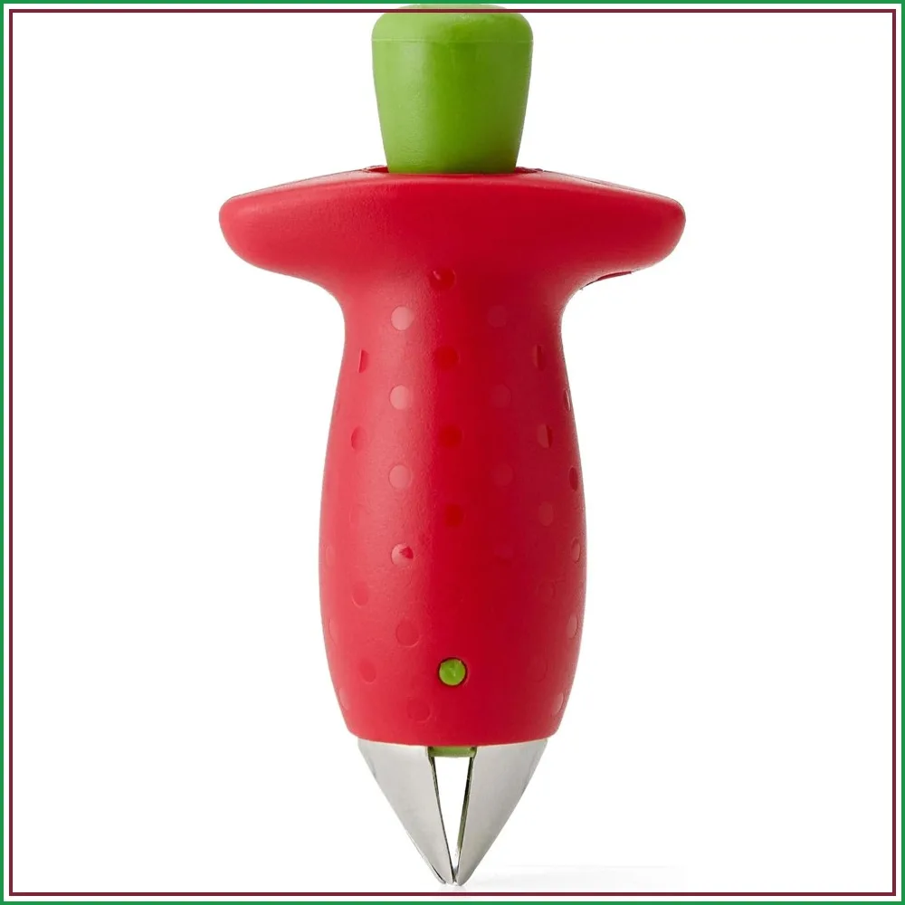 イチゴの皮むき器 - 茎の宝石除去ツール、赤/緑 - Strawberry Huller のレビューと価格