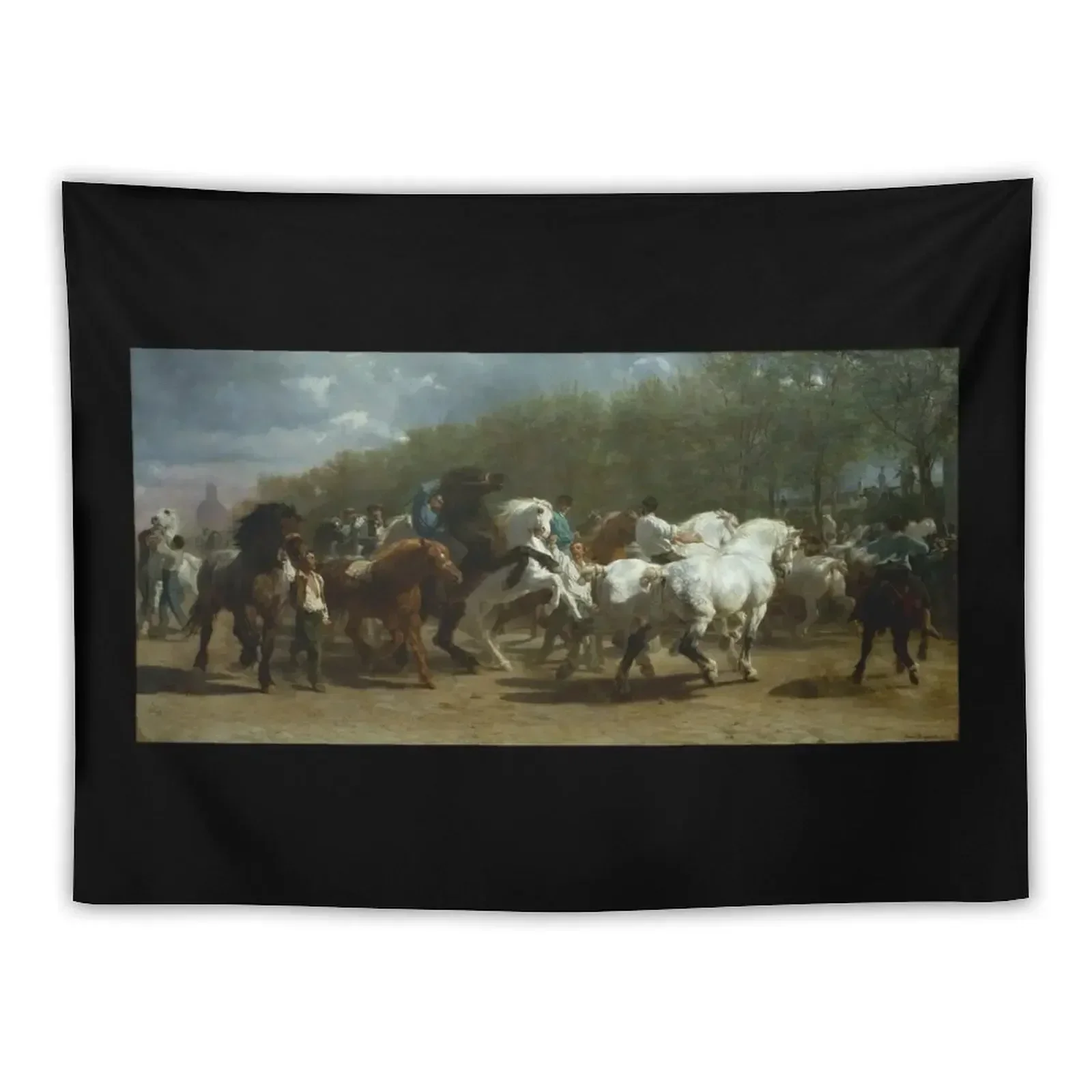 

High Resolution The Horse Fair Rosa Bonheur 1852 - 1855 Tapestry Bed Room Decoration Room Decorations Aesthetics Tapestry