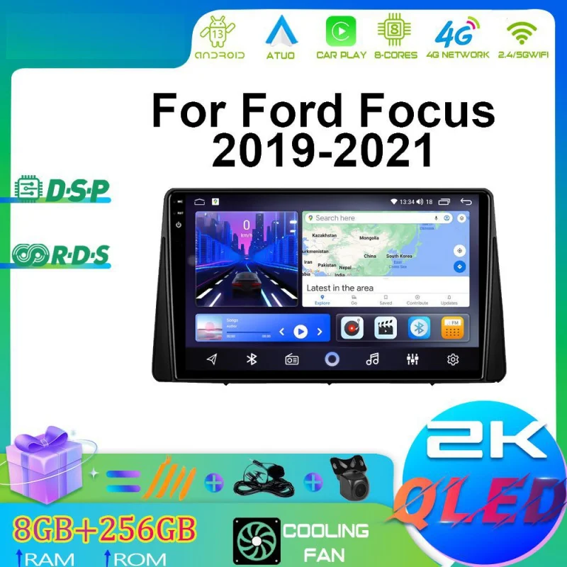 

For Ford Focus 2019-2021 Car Multimedia Player Android Car Player GPS WIFI Carplay 4G Car Radio Navigation Stereo Car Electronic