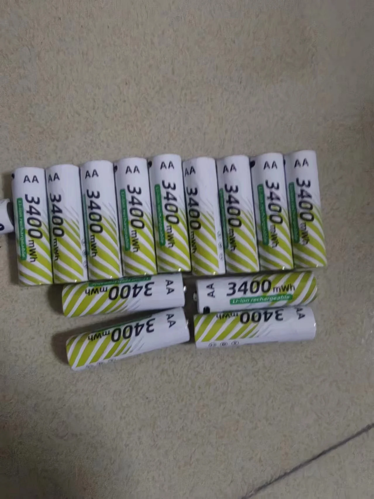 

New Li-ion AAA and AA Rechargeable Batteries USB Lithium-ion 3400mWh 1.5V AA Rechargeable Batteries+800mWh 1.5V AAA Battery