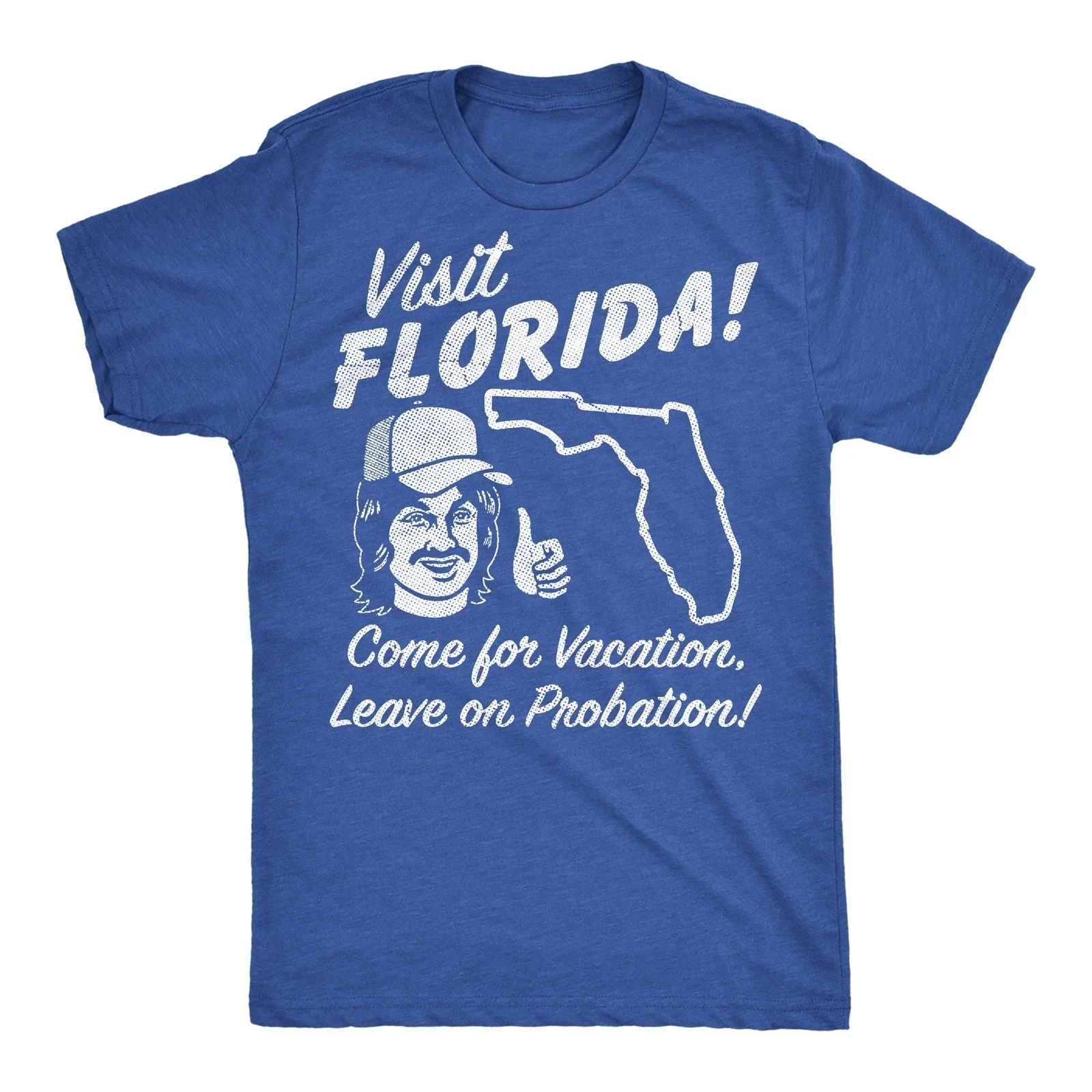 Funny T Shirts Visit Florida Sarcastic Travel Graphic Novelty Tee for Unisex Black Casual Crew Neck T Shirt