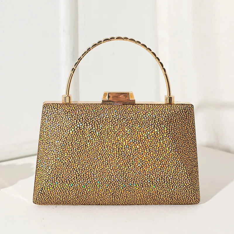 

Ladies' Handheld Shiny Dinner Bag Fashion New Senior Evening Bags PU Box Small Square Bag for Party Wedding Cocktail Party
