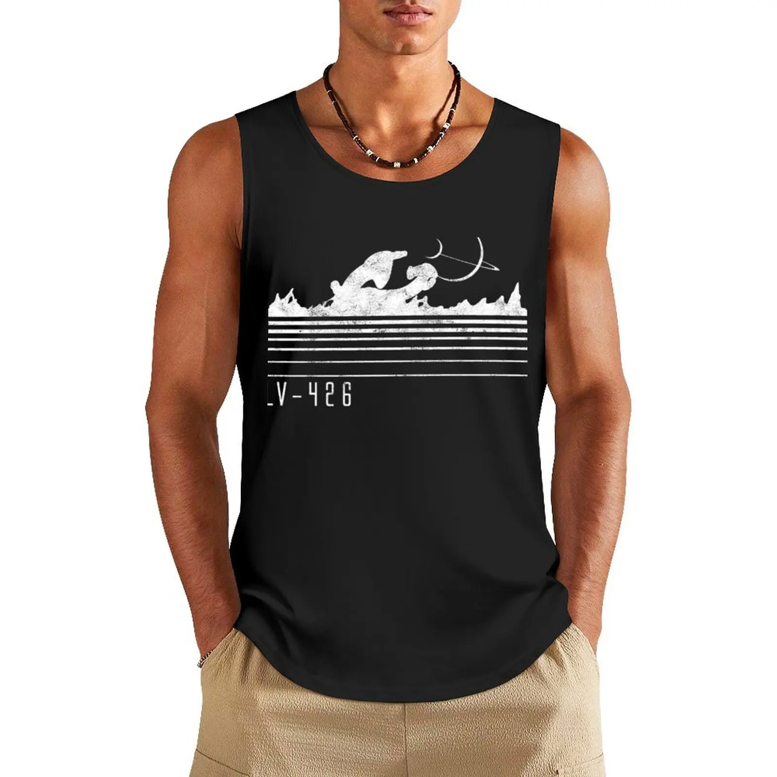 

LV-426 Horizon - one tone Tank Top gym t-shirts man Men's sleeveless gym shirts