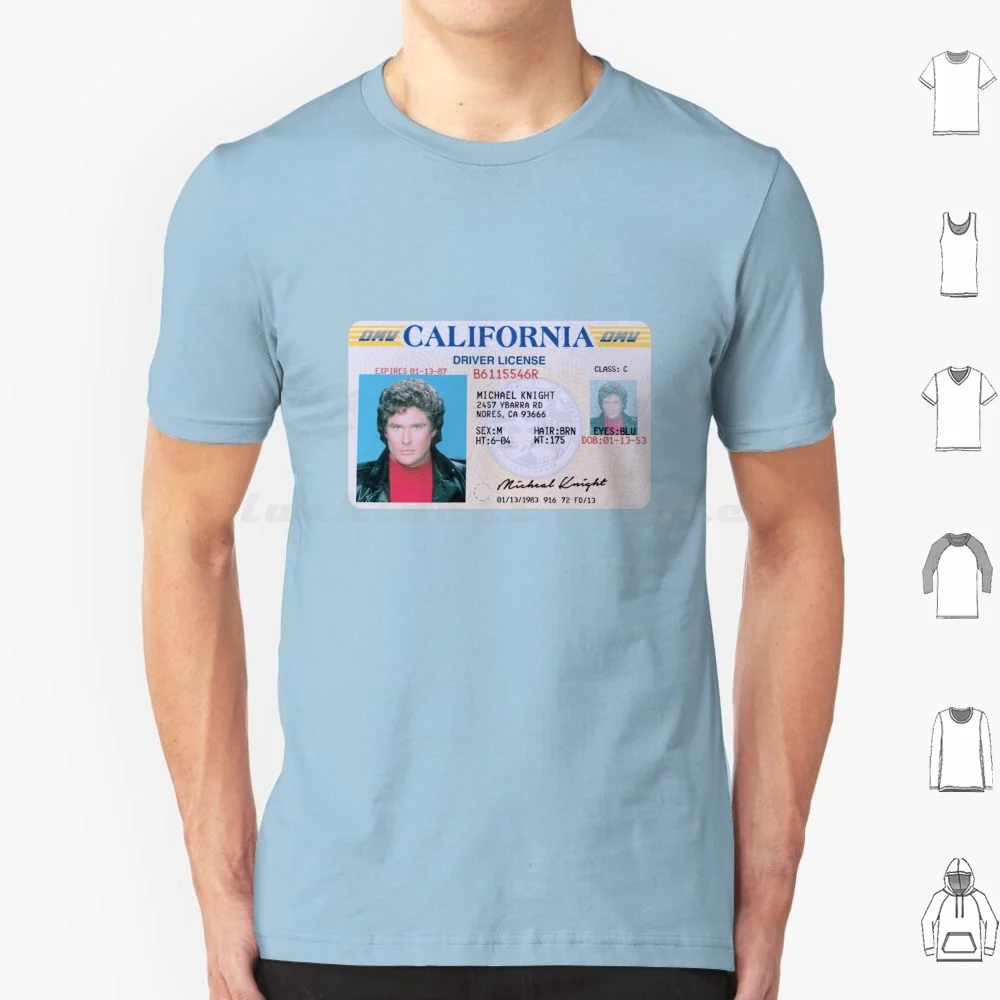 Knight Rider Michael Knight Drivers License Prop Id Card T-Shirt T Shirt Big Size 100% Cotton Marty Back To The Future Prop