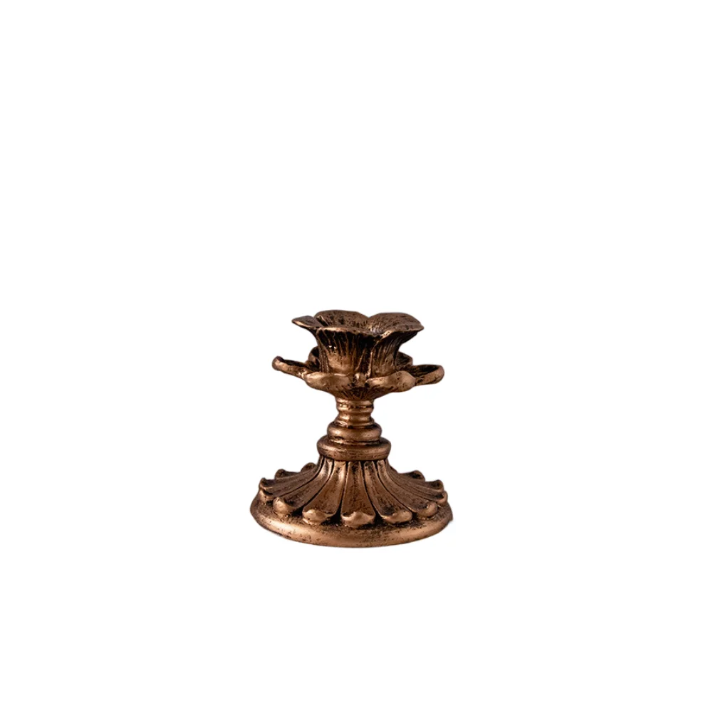 Vintage Gold Candlestick Holder for Wedding Centerpiece Layers Photo Prop Collection Sideboard Decor Resin Detail