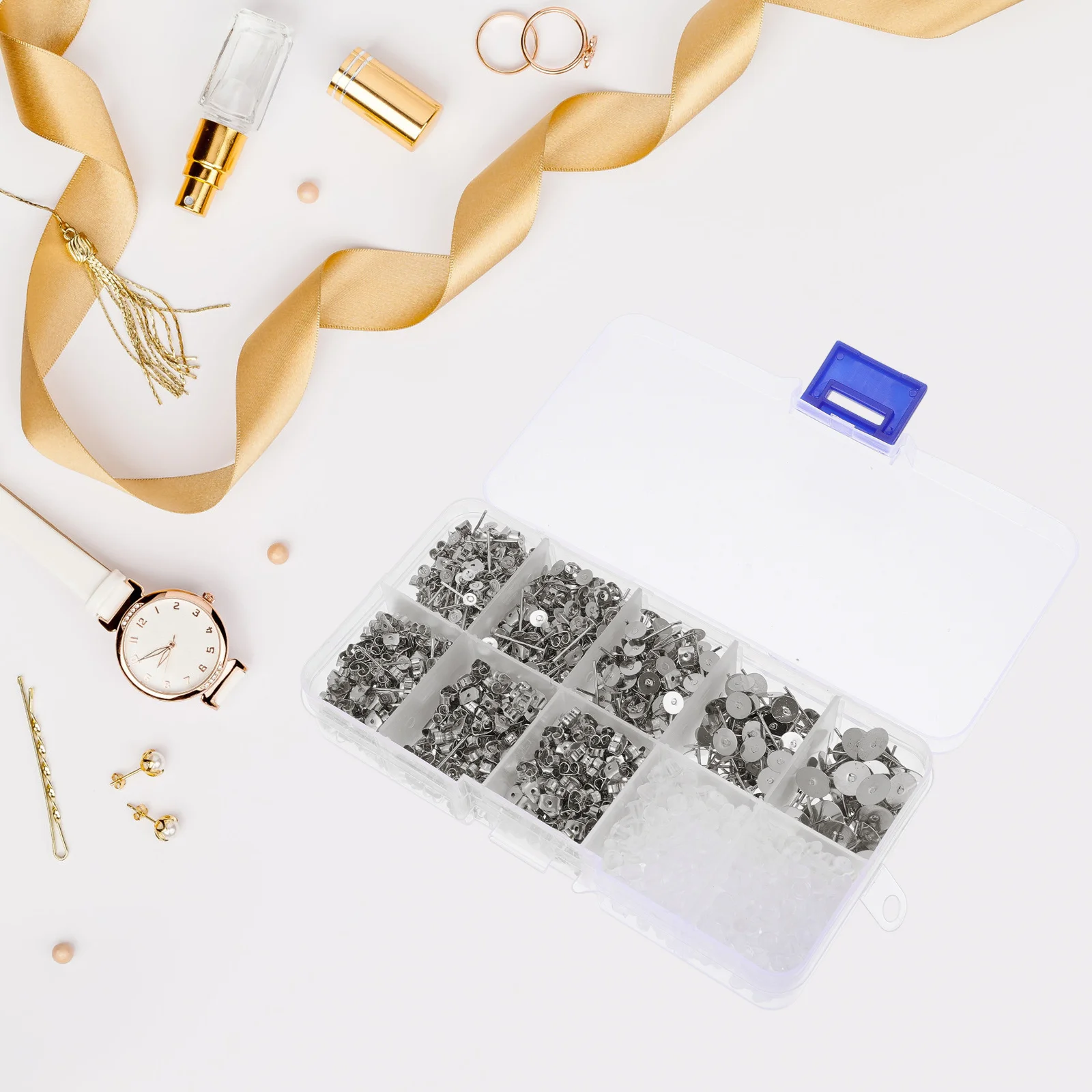 

1 Box Earrings Plug DIY Ear Back Stoppers Premium Quality Jewelry Making Supplies Earrings Earnuts for Studs Ear Back Stoppers